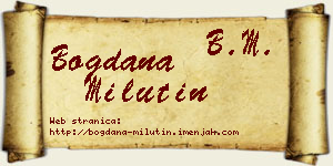 Bogdana Milutin vizit kartica